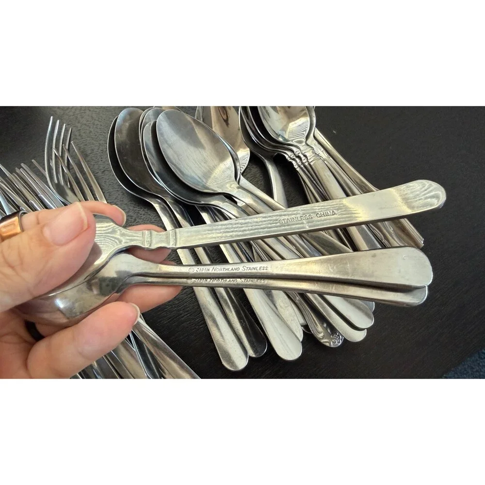 68pc Mixed Stainless Steel Flatware Lot Tramontina Northland‎ Assorted